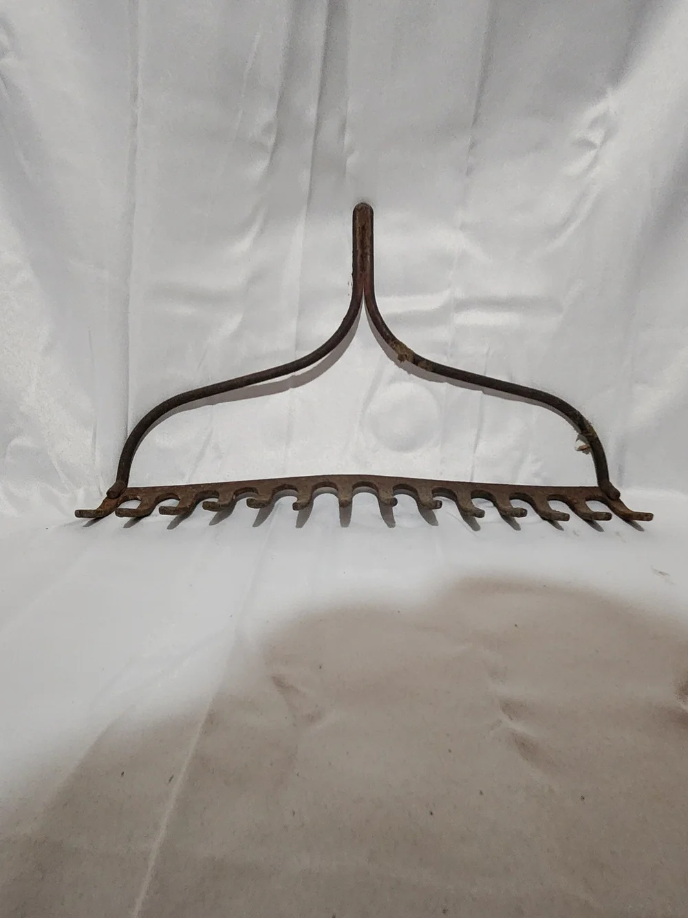 Rustic Brown Metal Wall Rake Decor by